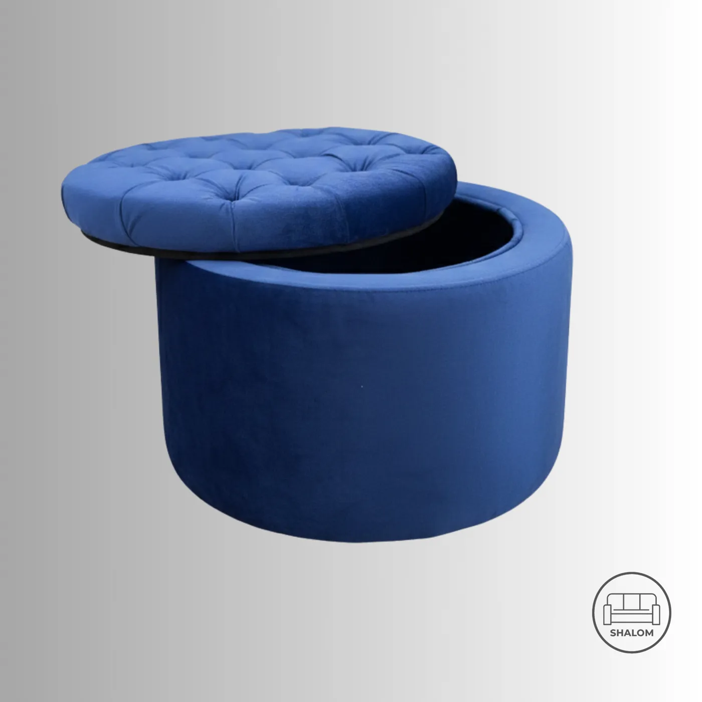 Puff Redondo Tipo Baúl — imagen 1 — Shalom Muebles Barquisimeto